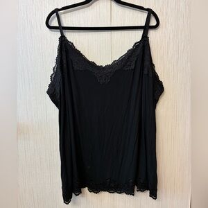 NWT Lane Bryant The Lace Cami Black Beauty Goth Size 26/28